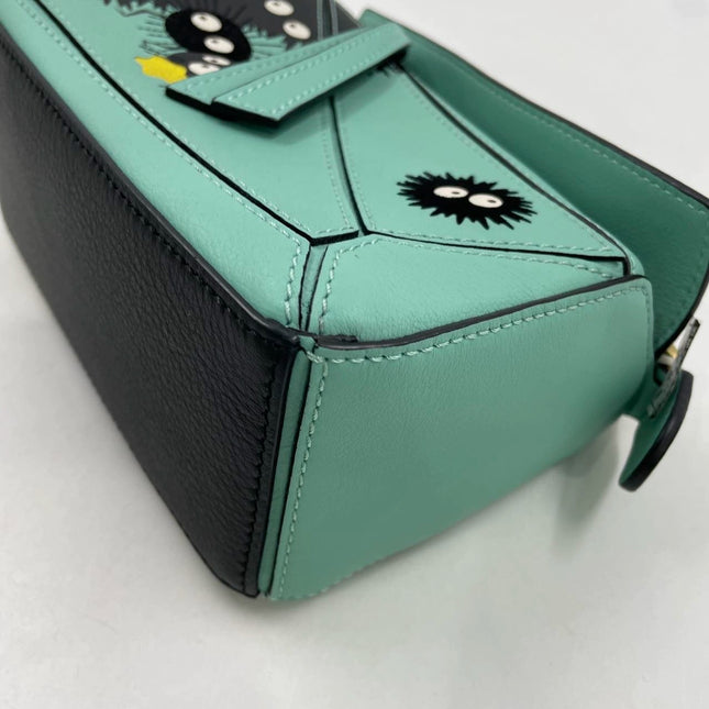 Loewe x Studio Ghibli Collection Susuwatari Mini Puzzle Green Crossbody Bag