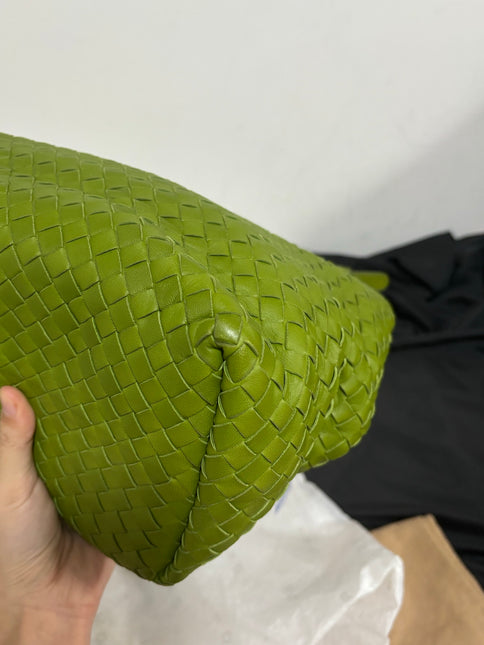 Bottega Veneta Garda Avocado Green Intrecciato Nappa Leather Large 33cm