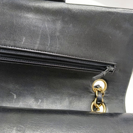 Chanel Classic Flap Medium Black Lambskin Leather Gold Hardware 2009-2010