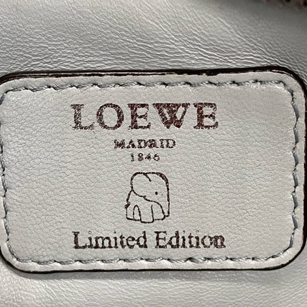 Loewe Amazona 29 Blue Leather Elephant Lock Silver-tone Hardware