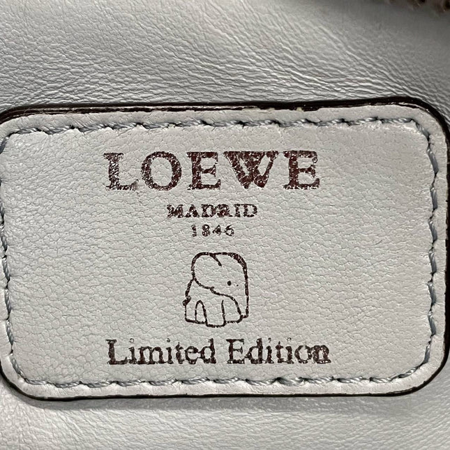 Loewe Amazona 29 Blue Leather Elephant Lock Silver-tone Hardware