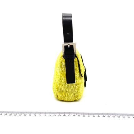 Fendi Baguette Vintage Shoulder bag with Glitter Yellow Beads