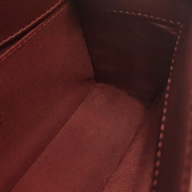 Chanel Le Boy Small Burgundy Lambskin Leather Antiqued Gold Hardware