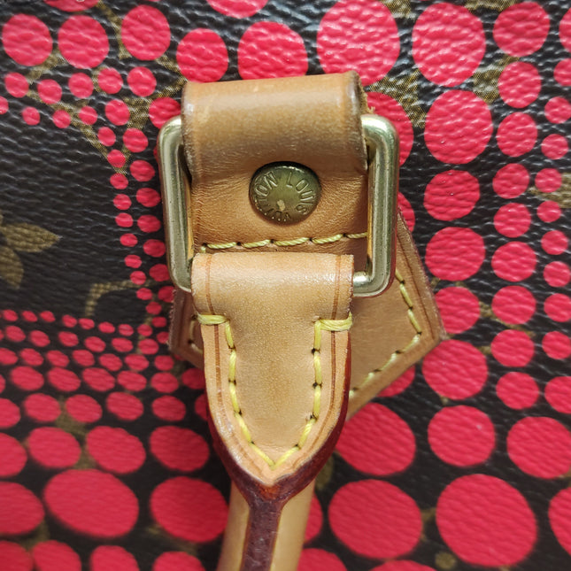Louis Vuitton x Yayoi Kusama Limited Edition Speedy 30 Red Top Handle Bag