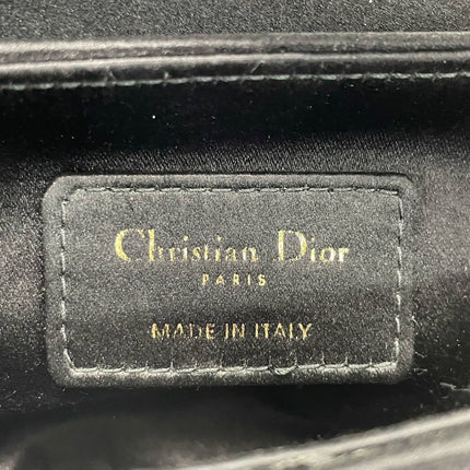 Dior Saddle Mini Silk Black with Crystal Embedded Buckles