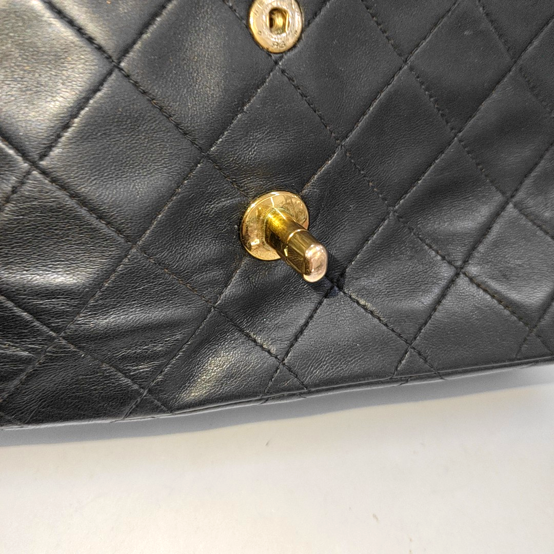 Chanel Classic Flap Vintage Small Lambskin Leather with 24k Gold HW, 1994-1996