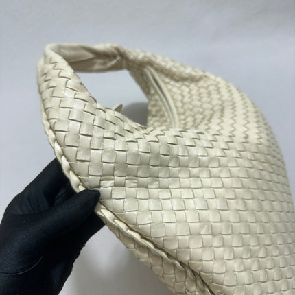 Sold Bottega Veneta Hobo Bag Large Leather Milk White 47cm