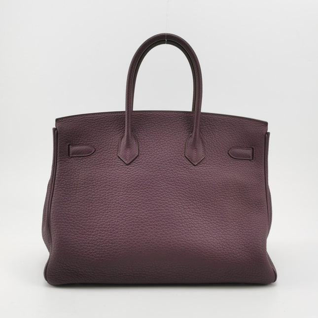 Hermès Birkin 35 Torillon Clemence Leather N5 Cassis Violet Palladium Hardware 2011