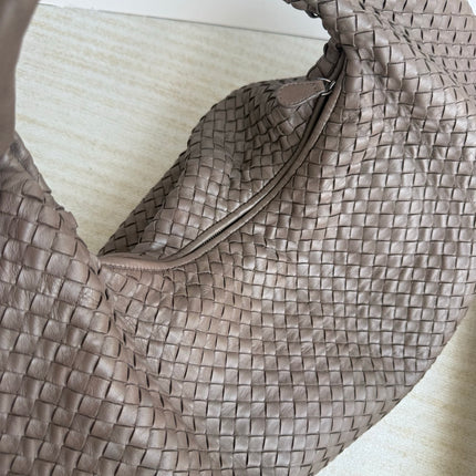 Bottega Veneta Belly Hobo Intreccio Leather Grey Large 54cm