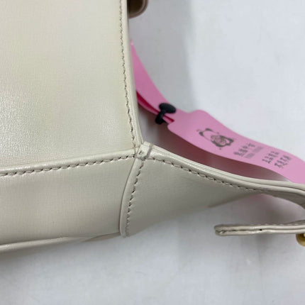 Gucci Jackie 1961 White Leather Bag with Adjustable Strap Size Small