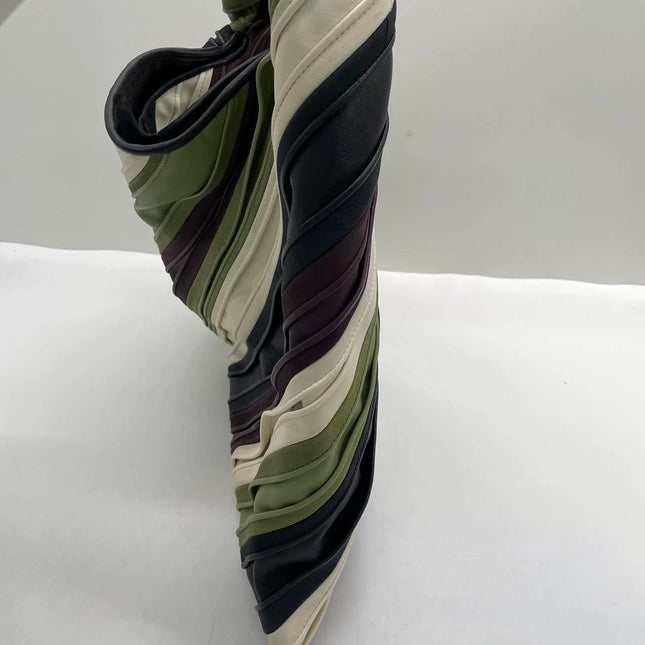 Bottega Veneta Hop Large Stripe Leather Hobo Bag 54cm