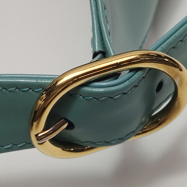 Gucci Jackie 1961 Small Blue Leather Bag with Adjustable Strap