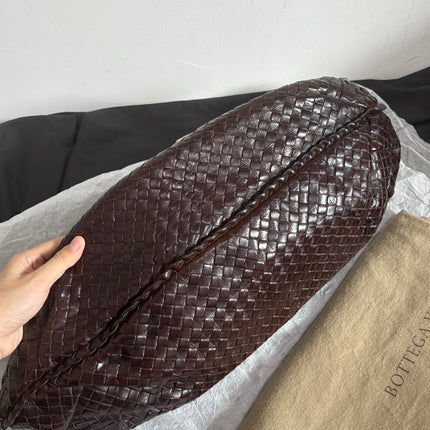 Bottega Veneta Belly Hobo Intreccio Leather Two-tone Brown Large 50cm