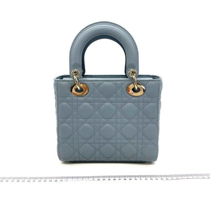 Sold Lady Dior Small My Abcdior Pale Blue Lambskin Cannage Leather
