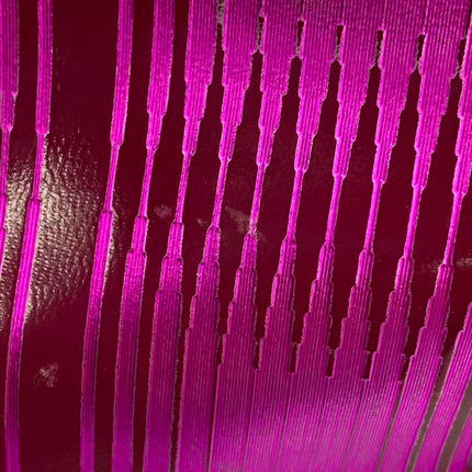 Fendi Baguette Pink Patent Leather Striped Gold Hardware Shoulder Bag