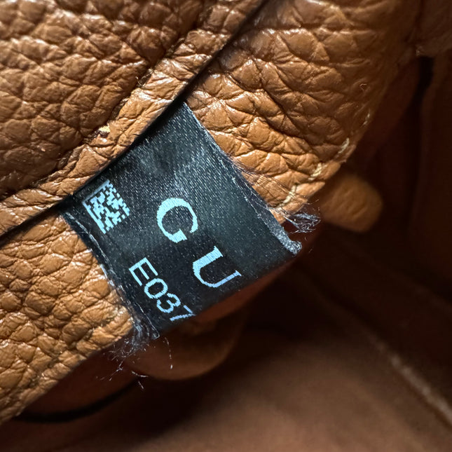 Gucci Jackie 1961 Tan Brown Pebbled Leather Bag Small