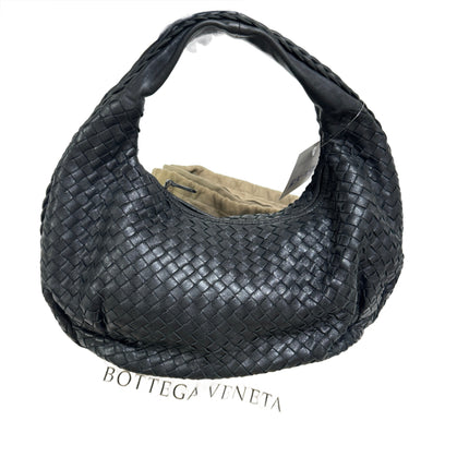 Sold Bottega Veneta Black Belly Hobo Intrecciato Nappa Leather Handbag-Luxbags