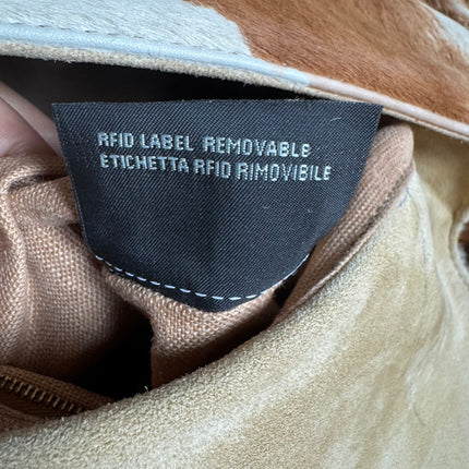 Fendi Mamma Baguette Large Pony hair in Cow Print Natural Color