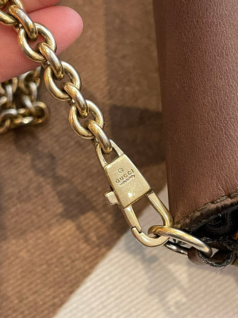 Gucci Horsebit 1955 Small Coffee Brown Leather Shoulder Bag