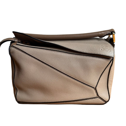 Loewe Puzzle Small Sand Beige Brown Strap Crossbody Bag-Luxbags