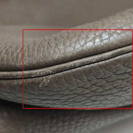 Hermes Gao Étoupe Dark Grey Clemence Leather Hobo Shoulder Bag 2008