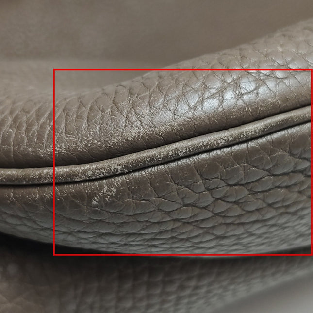 Hermes Gao Étoupe Dark Grey Clemence Leather Hobo Shoulder Bag 2008