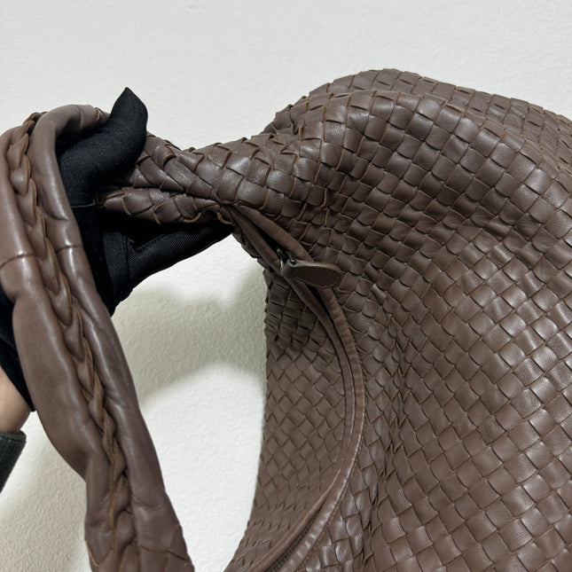 Sold Bottega Veneta Hobo Bag Large Milk Chocolate Brown Lambskin leather 47cm