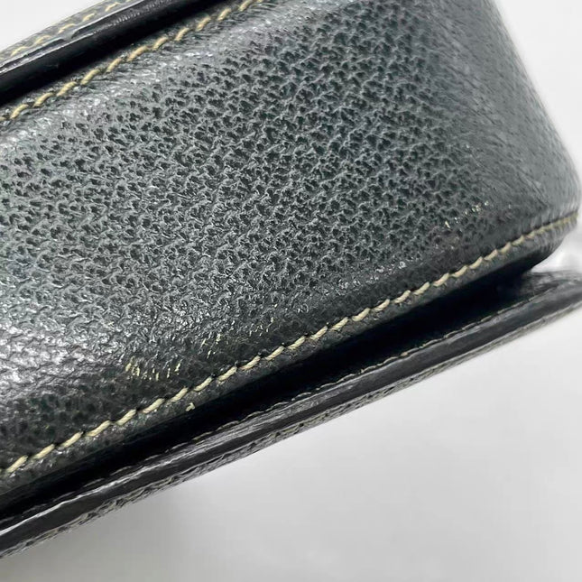 Gucci Bamboo 1947 Top Handle Bag Leather Small Dark Green