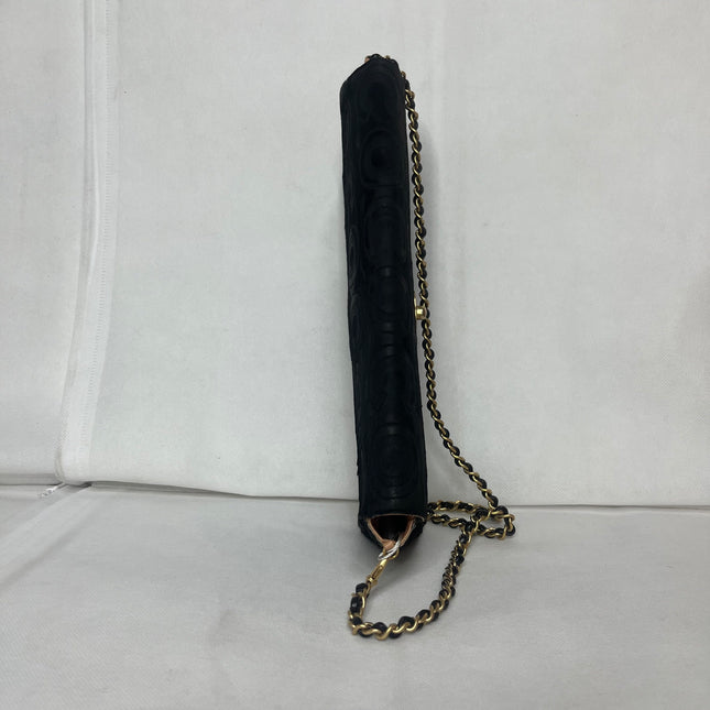 Chanel East West Rare Black Pony-hair Calfskin Leather CC Logo