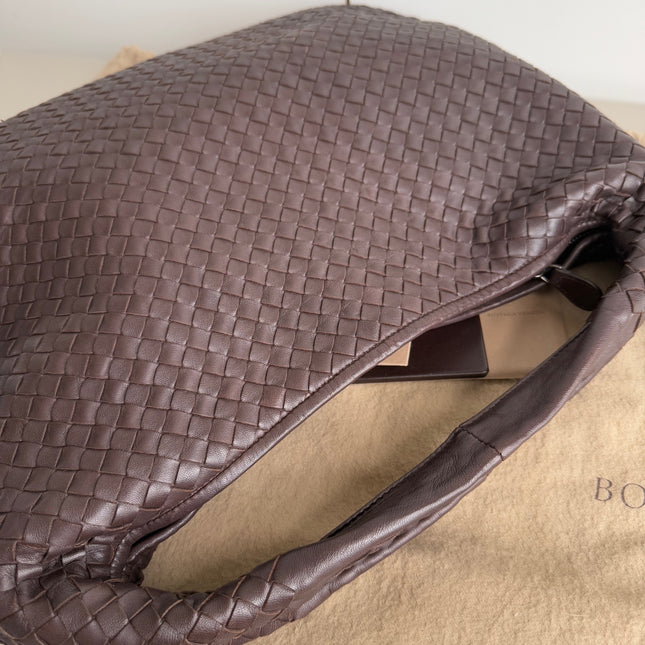 Bottega Veneta Hobo Bag Large Milk Chocolate Brown Lambskin leather 47cm
