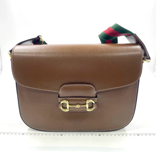 Gucci 1955 Horsebit Shoulder Bag Caramel Brown Leather Medium-Luxbags