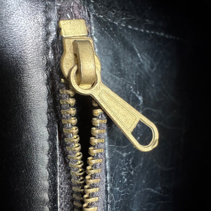 Vintage Burgundy Crocodile Leather Gold-tone Hardware Clutch Shoulder Bag