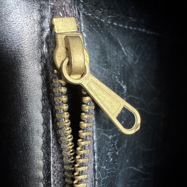 Vintage Burgundy Crocodile Leather Gold-tone Hardware Clutch Shoulder Bag