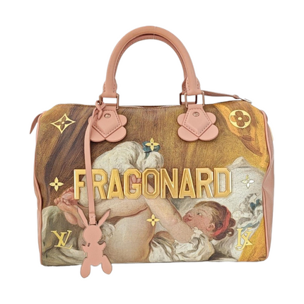 Louis Vuitton x Jeff Koons Speedy 30 Fragonard Girl with the Dog Top Handle Bag