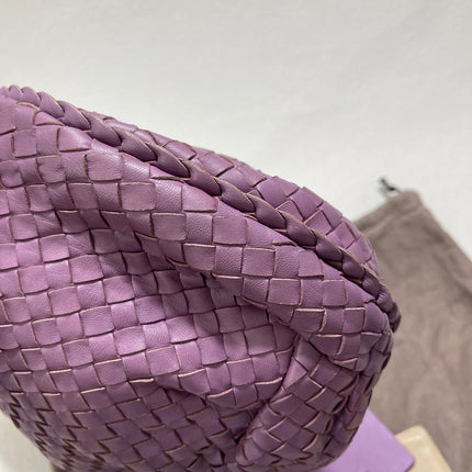 Bottega Veneta Belly Hobo Intrecciato Lambskin Leather Lilac Purple Medium 40cm