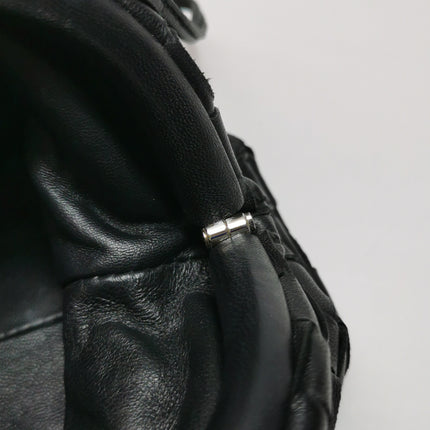 Bottega Veneta Pouch Mini Intrecciato Black Lambskin Leather Crossbody Bag