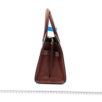 Sold Burberry Title Tote Small Leather Handbag