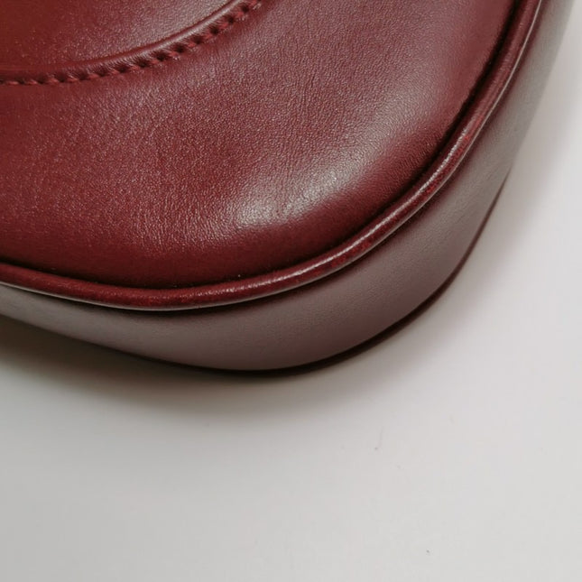 Gucci Jackie 1961 Small Ancora Red Burgundy Leather Shoulder Bag S24