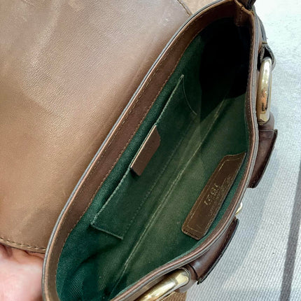 Gucci Horsebit 1955 Small Coffee Brown Leather Shoulder Bag