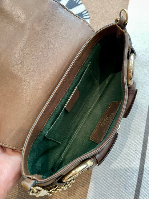 Gucci Horsebit 1955 Small Coffee Brown Leather Shoulder Bag