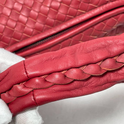 Sold Bottega Veneta Intrecciato Hobo Bag Medium Burgundy Lambskin leather