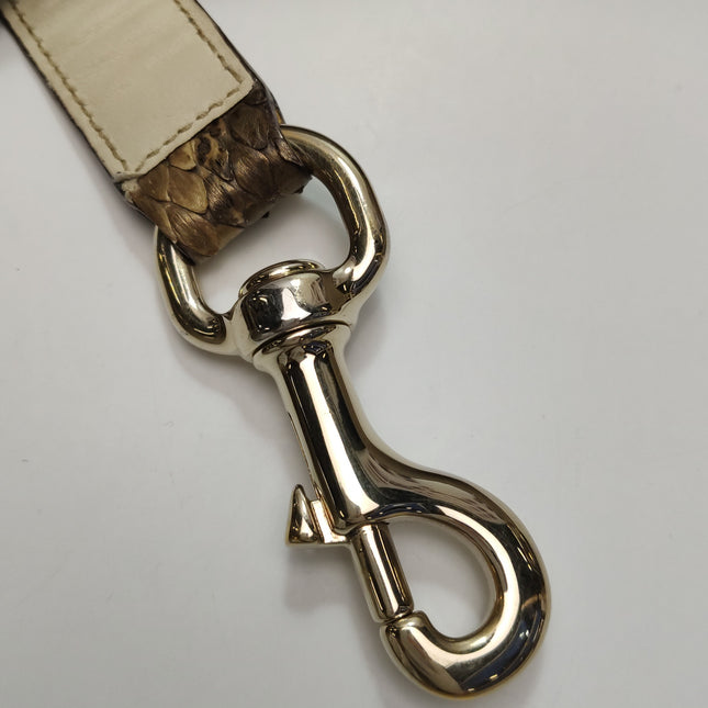 Gucci Jackie Vintage Camel Python Leather Rare