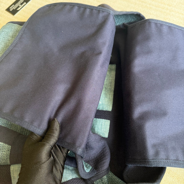 Chanel Deauville Tote Medium Navy Denim Top Handle