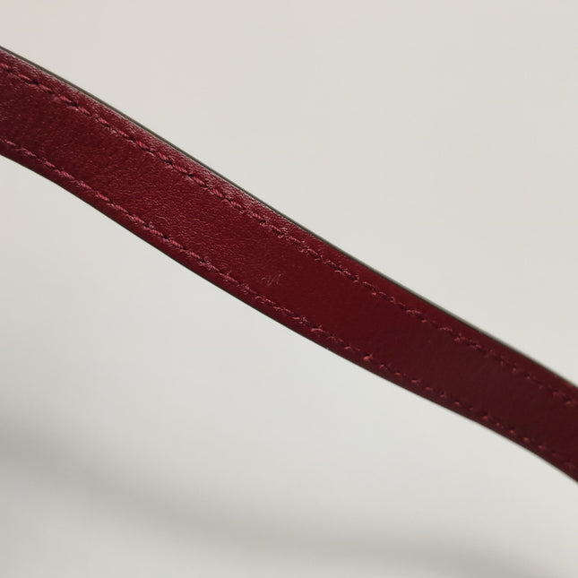 Gucci Bamboo 1947 Small Ancora Red Burgundy Patent Leather Top Handle Bag