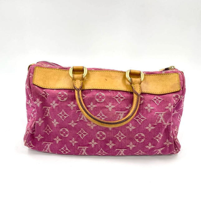 Louis Vuitton Denim Neo Speedy Boston Bag Pink