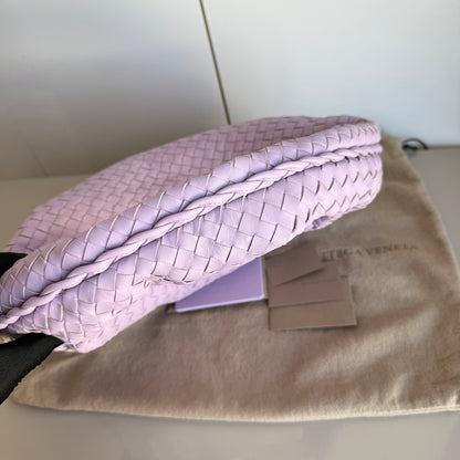 Bottega Veneta Veneta Hobo Medium Baby Lilac Purple Intrecciato Leather Bag 41cm