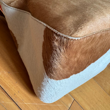 Fendi Mamma Baguette Large Pony hair in Cow Print Natural Color