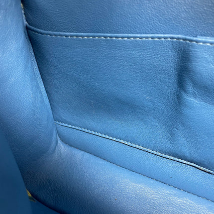 Chanel Timeless Classic Flap Medium Light Blue Caviar Leather Silver Hardware