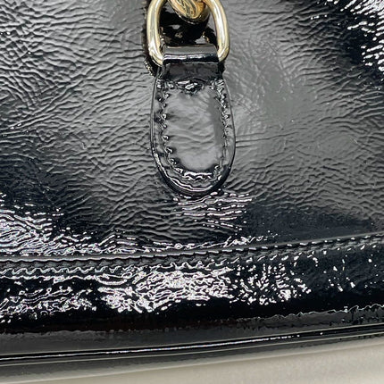 Gucci Jackie 1961 Small Black Patent Leather Shoulder Bag S24