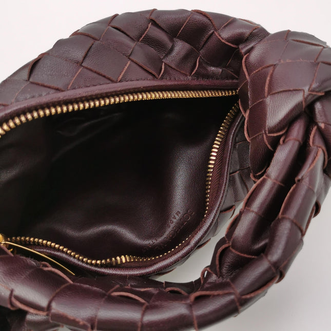 Bottega Veneta Jodie Mini Dark Burgundy Wine Leather